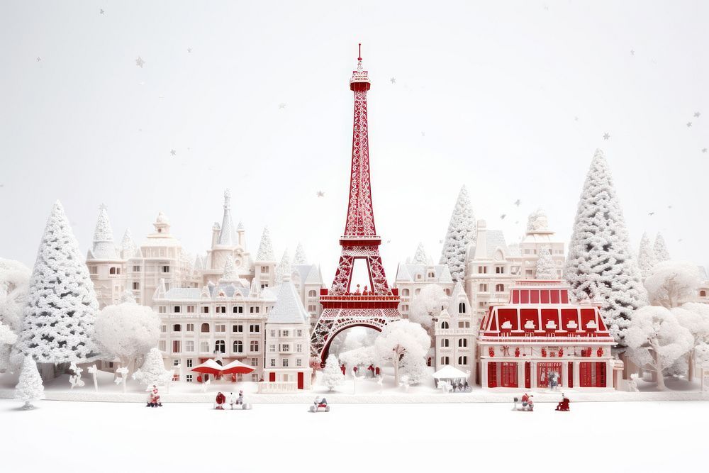 Christmas vintage architecture building outdoors. AI generated Image by rawpixel.