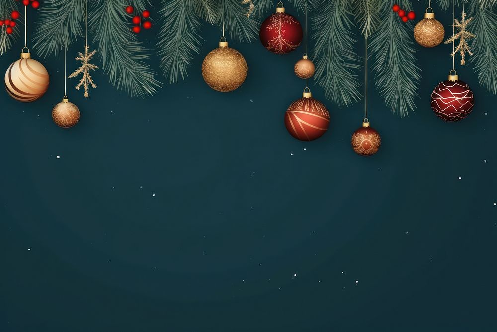 Christmas tree balls backgrounds decoration illuminated. AI generated Image by rawpixel.