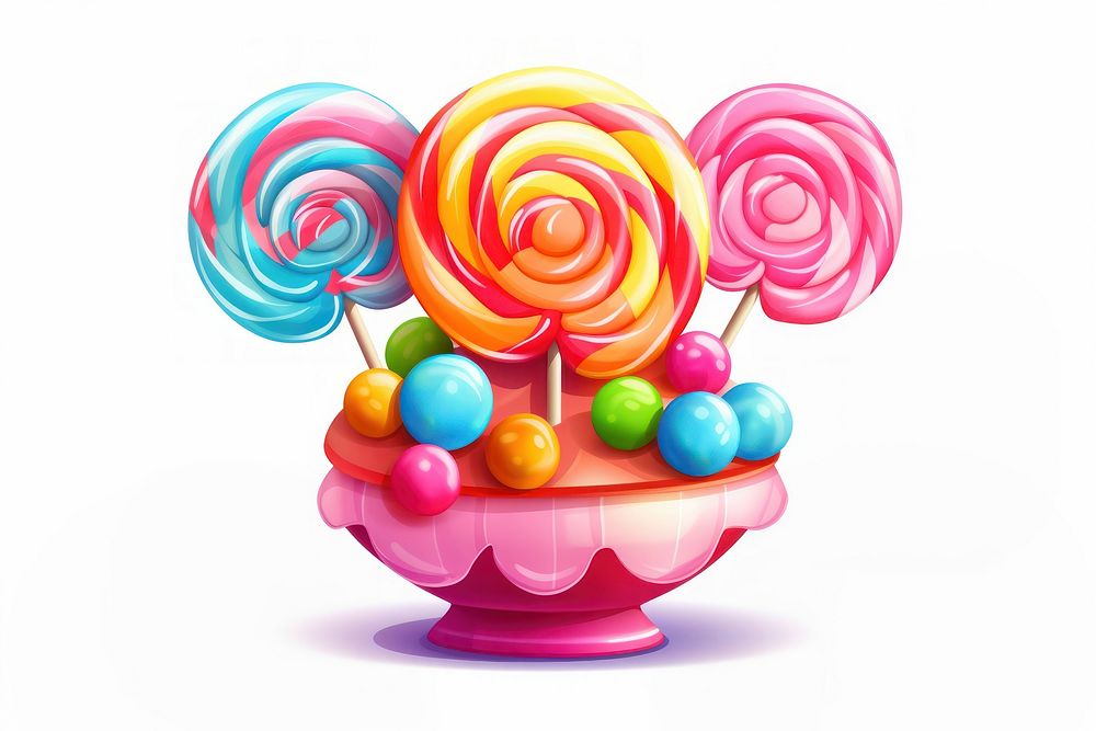 Candy confectionery lollipop cartoon. AI generated Image by rawpixel.
