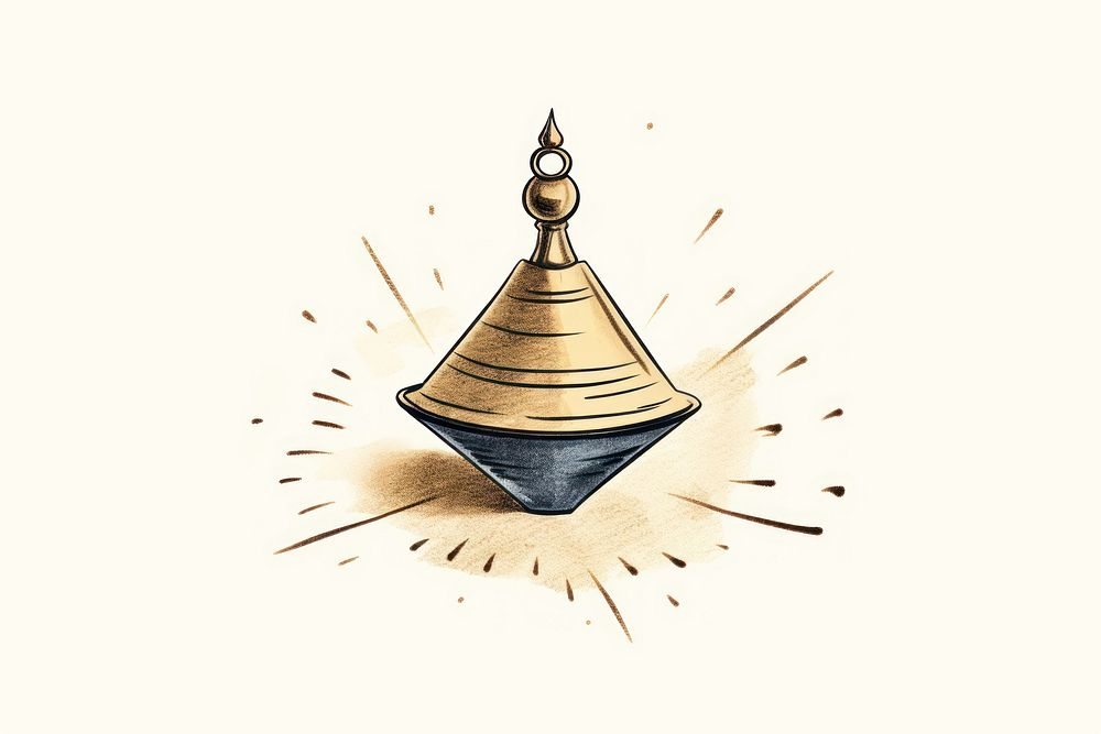Four-sided spinning top architecture accessories chandelier. AI generated Image by rawpixel.