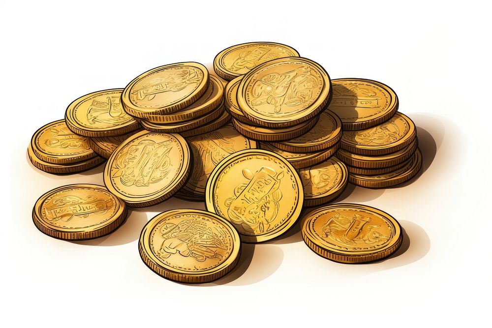 Hanukkah gelt coins backgrounds money gold. AI generated Image by rawpixel.