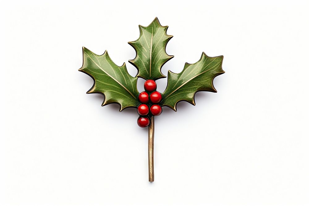 Christmas holly pin plant leaf food. AI generated Image by rawpixel.