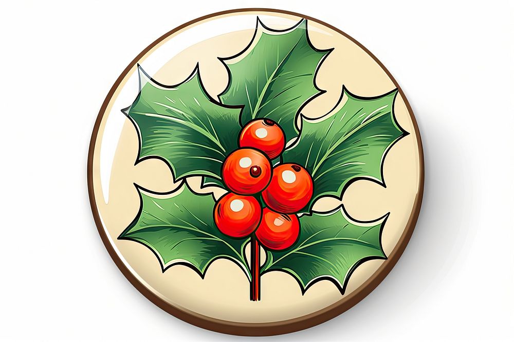 Christmas holly pin plant leaf food. AI generated Image by rawpixel.