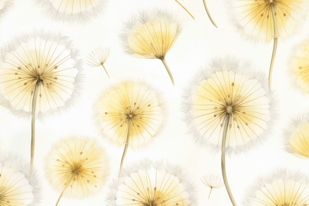 Dandelion flower repeat pattern nature plant petal. AI generated Image by rawpixel.