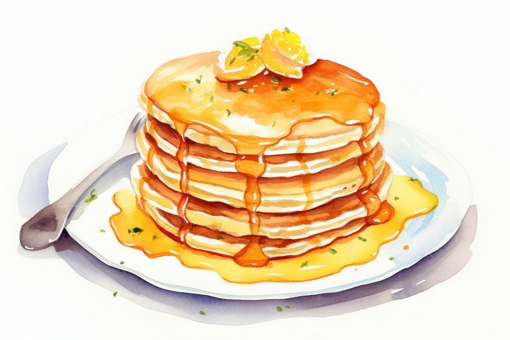 Pancake food breakfast pannekoek. AI generated Image by rawpixel.