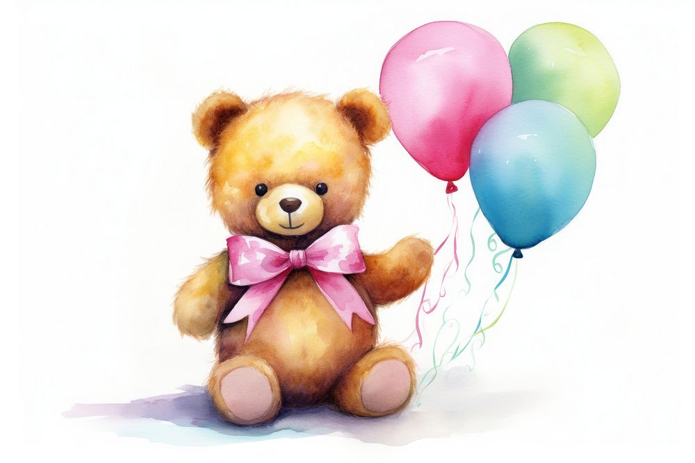 Party balloon bear toy. AI generated Image by rawpixel.