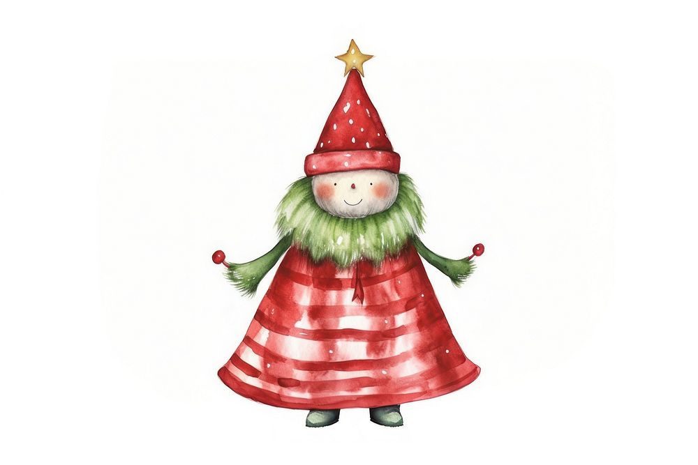 PNG Costume christmas white background representation. AI generated Image by rawpixel.