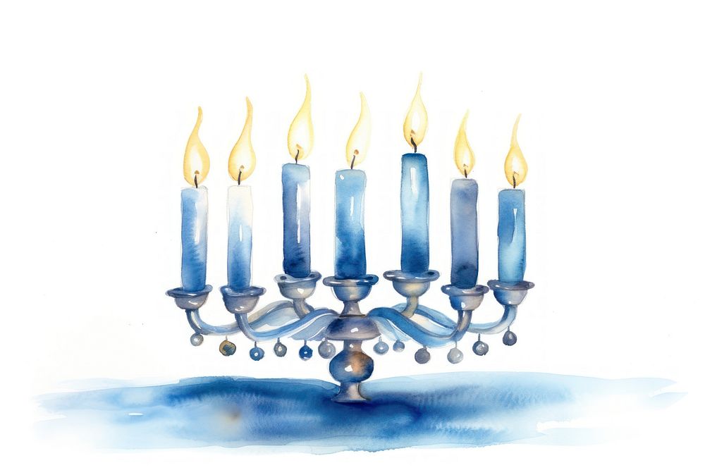 Hanukkah lamp chandelier hanukkah candle. AI generated Image by rawpixel.