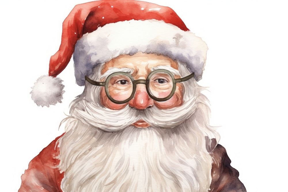 Hipster dwarf santa claus portrait glasses adult. AI generated Image by rawpixel.