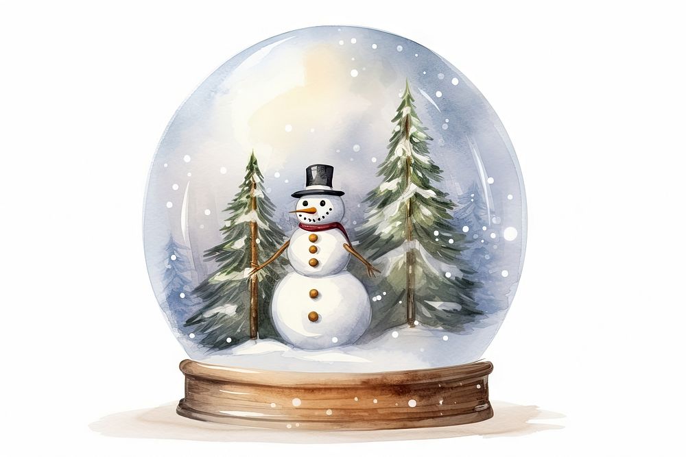 Snowman snow globe christmas winter representation. AI generated Image by rawpixel.