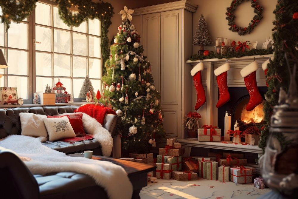 Christmas christmas room anticipation. AI generated Image by rawpixel.