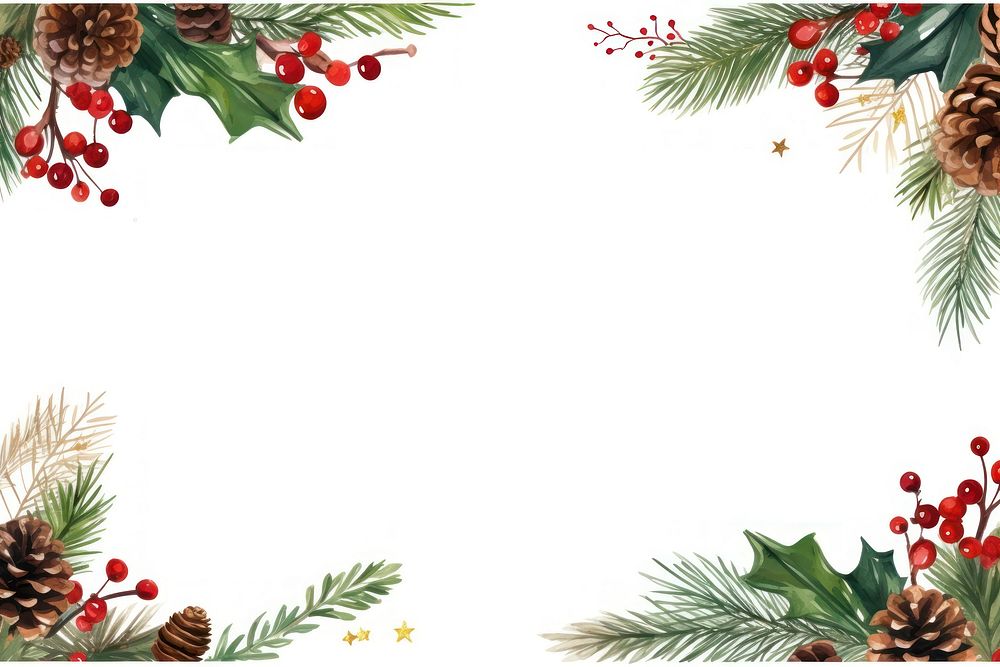 Christmas branches frame tree backgrounds | Free Photo Illustration ...