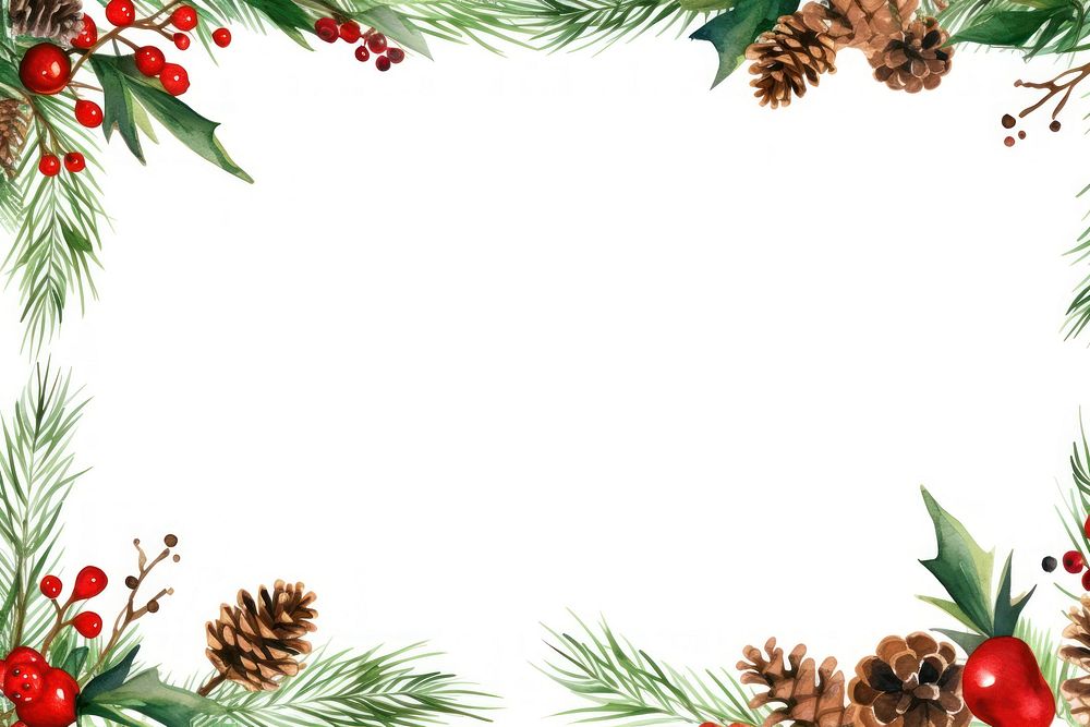 Christmas branches frame tree backgrounds decoration. AI generated Image by rawpixel.