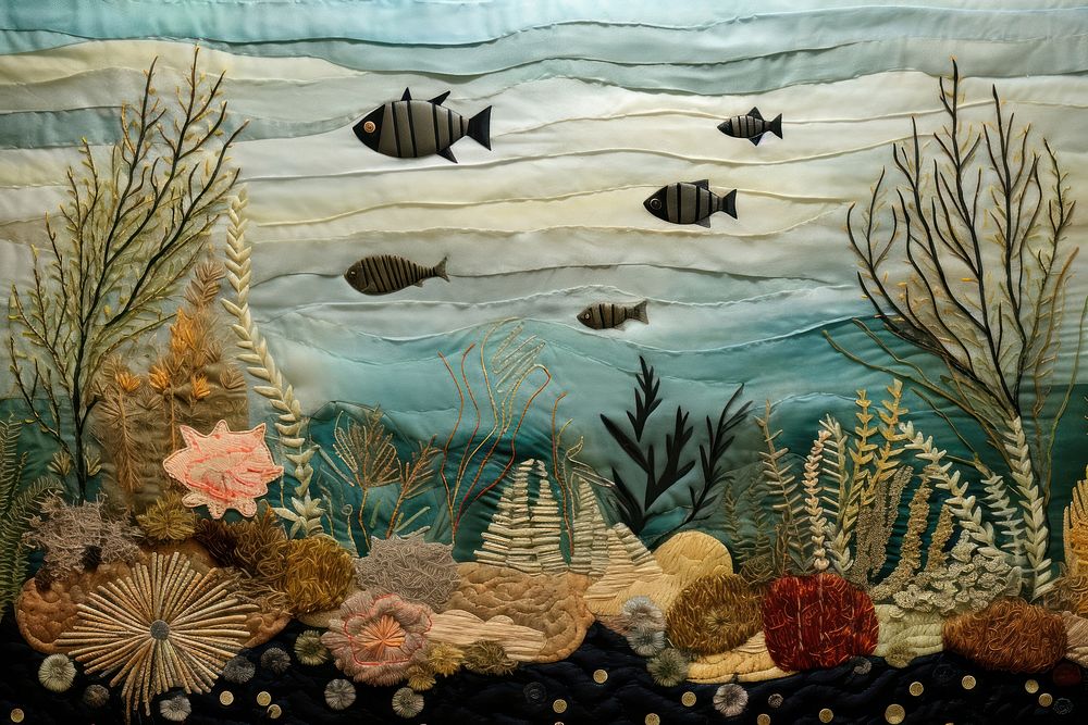 Pattern animal quilt fish. 