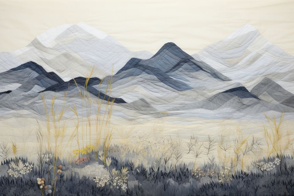 Winter mountain landscape outdoors painting. 