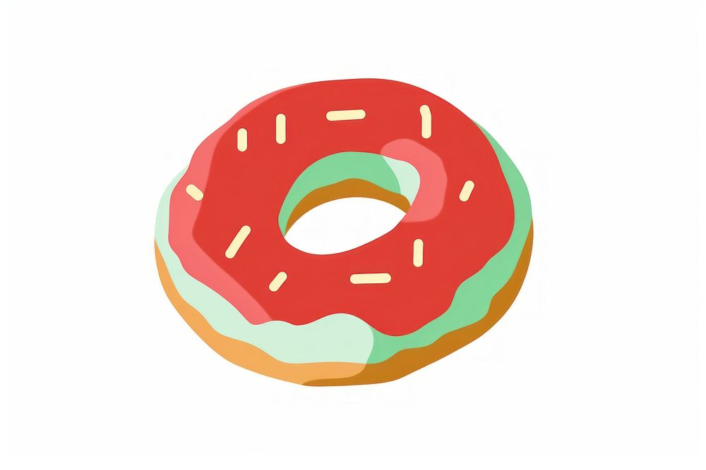 Christmas donut bagel food confectionery. AI generated Image by rawpixel.