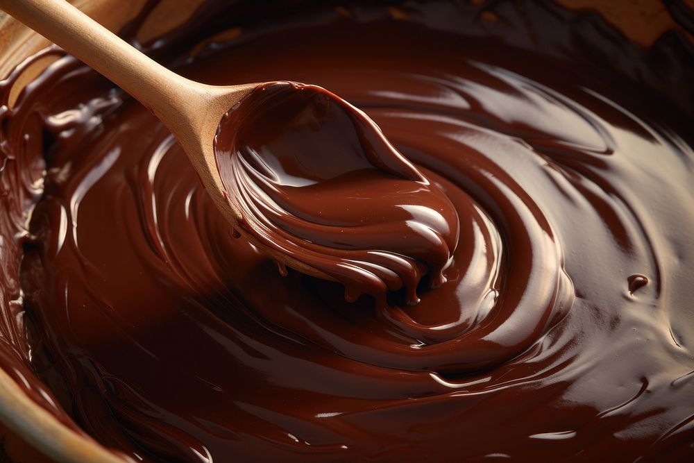 Mixing chocolate sauce dessert food refreshment. AI generated Image by rawpixel.