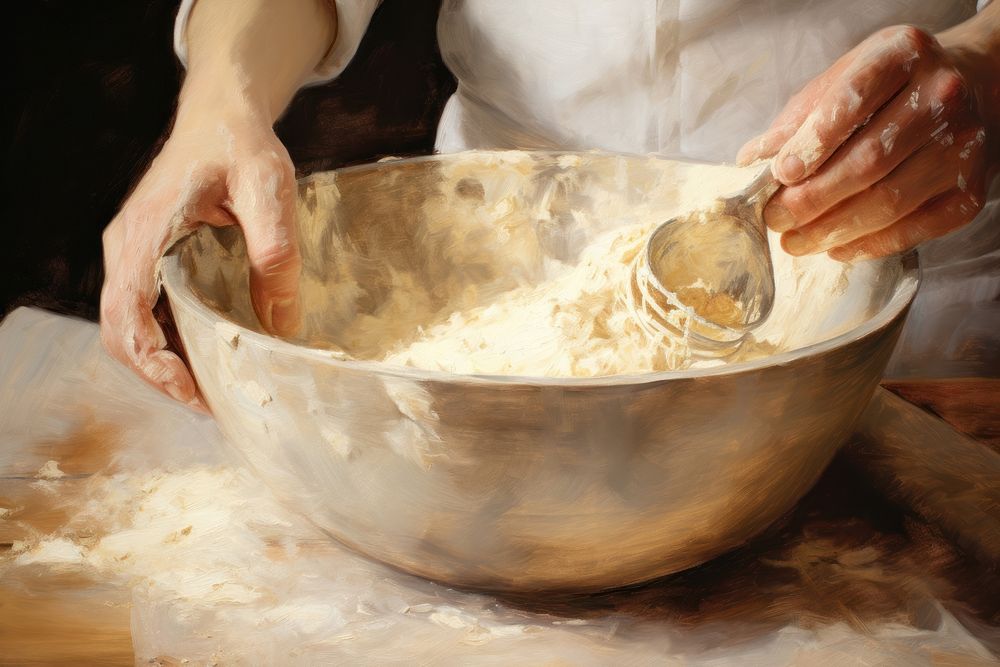 Hand mixing ingredients painting freshness dessert. AI generated Image by rawpixel.