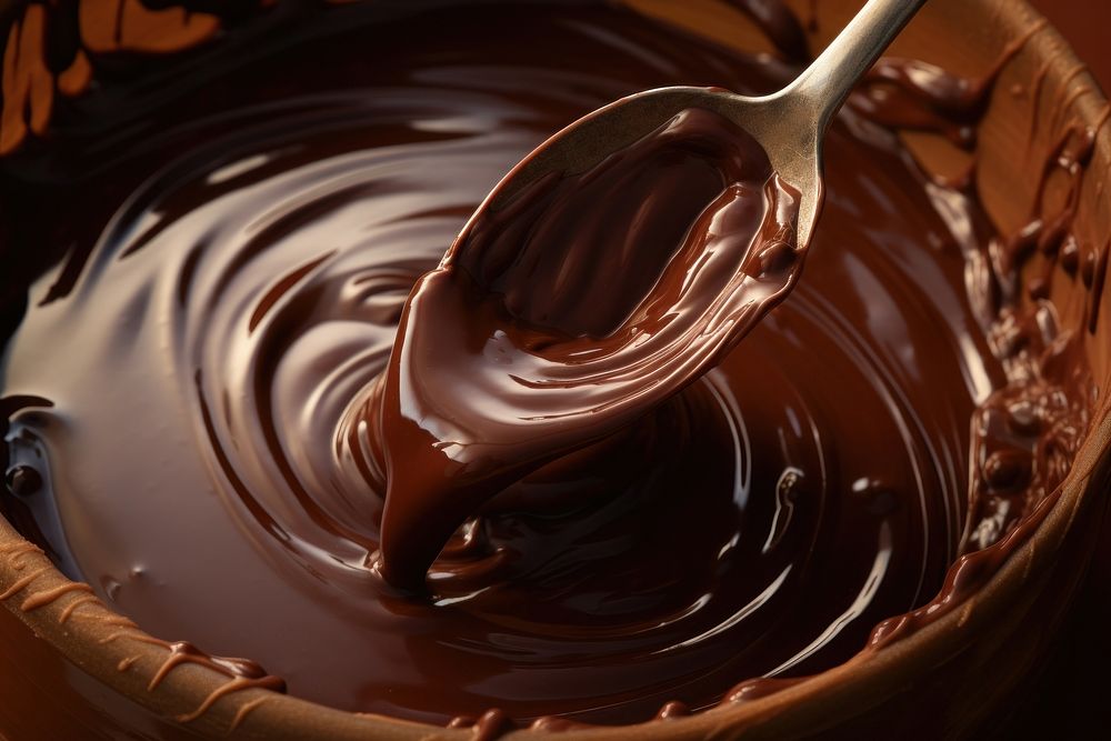 Mixing chocolate sauce dessert food sachertorte. AI generated Image by rawpixel.