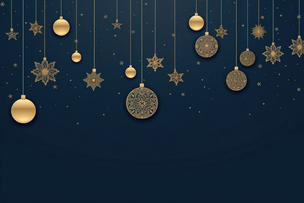 Christmas element shapes backgrounds night gold. AI generated Image by rawpixel.