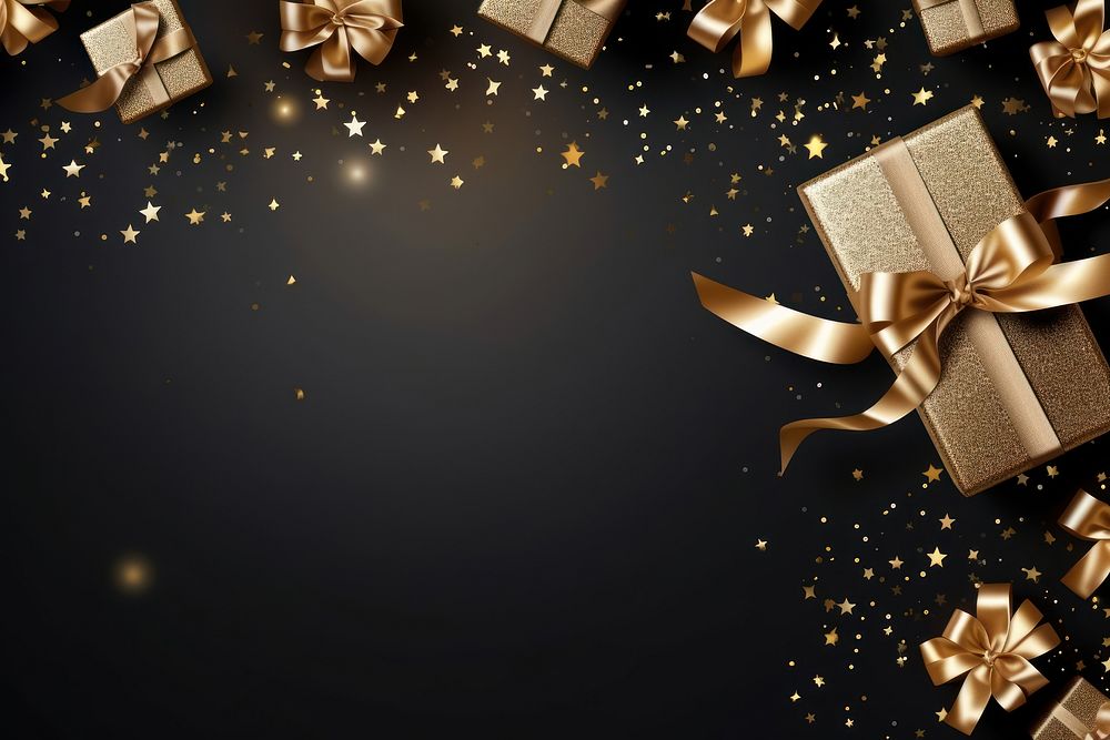 Gifts box backgrounds holiday gold. AI generated Image by rawpixel.