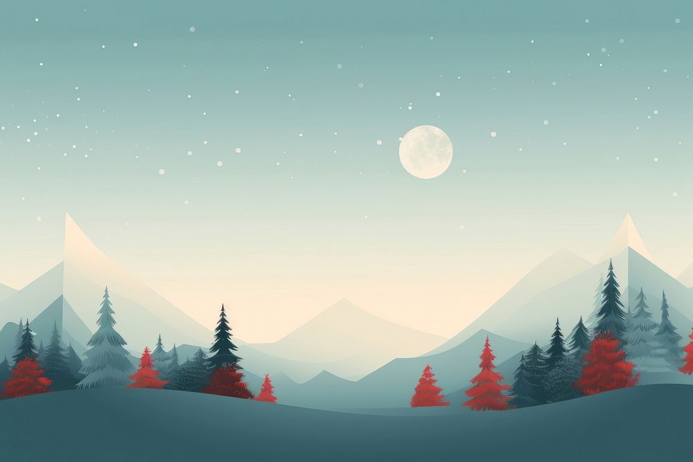 Christmas christmas vintage landscape outdoors. AI generated Image by rawpixel.