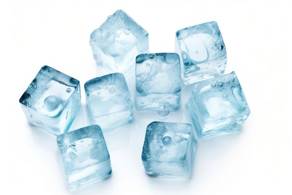 Cubes frame border ice crystal white background. AI generated Image by rawpixel.