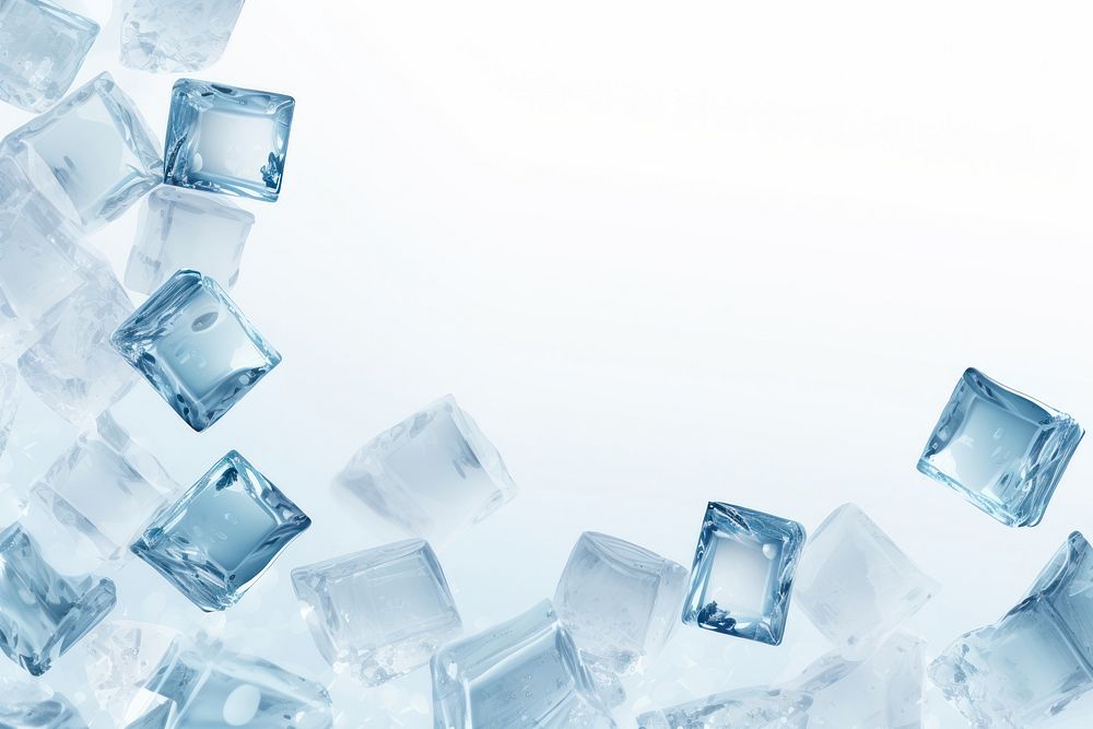Ice cubes frame backgrounds crystal accessories. AI generated Image by rawpixel.