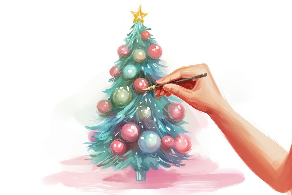 Decorating christmas tree hand anticipation celebration. AI generated Image by rawpixel.