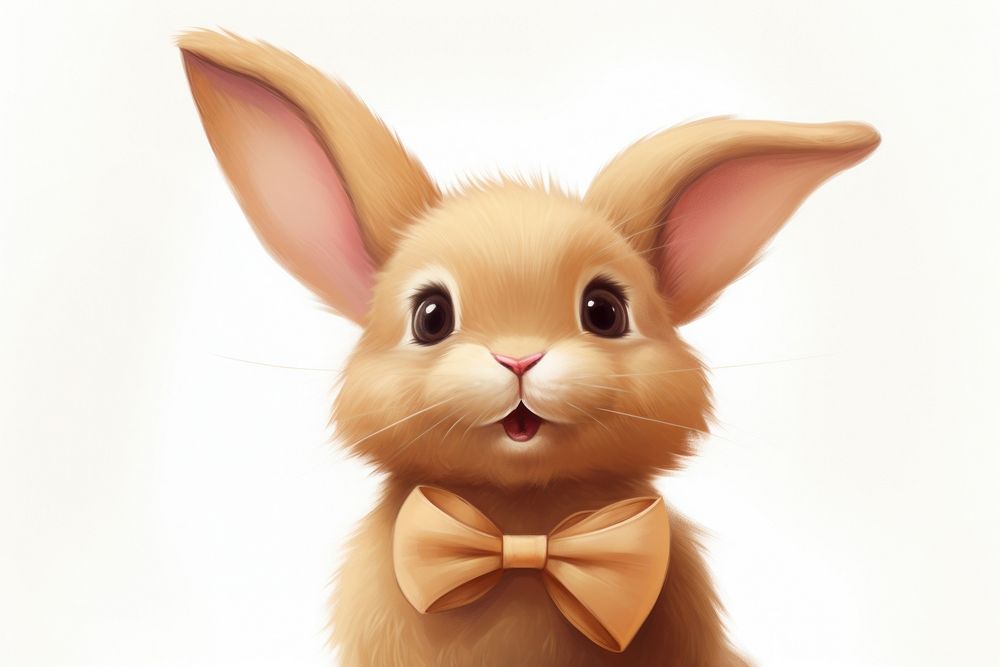 Rabbit cartoon rodent animal. AI generated Image by rawpixel.