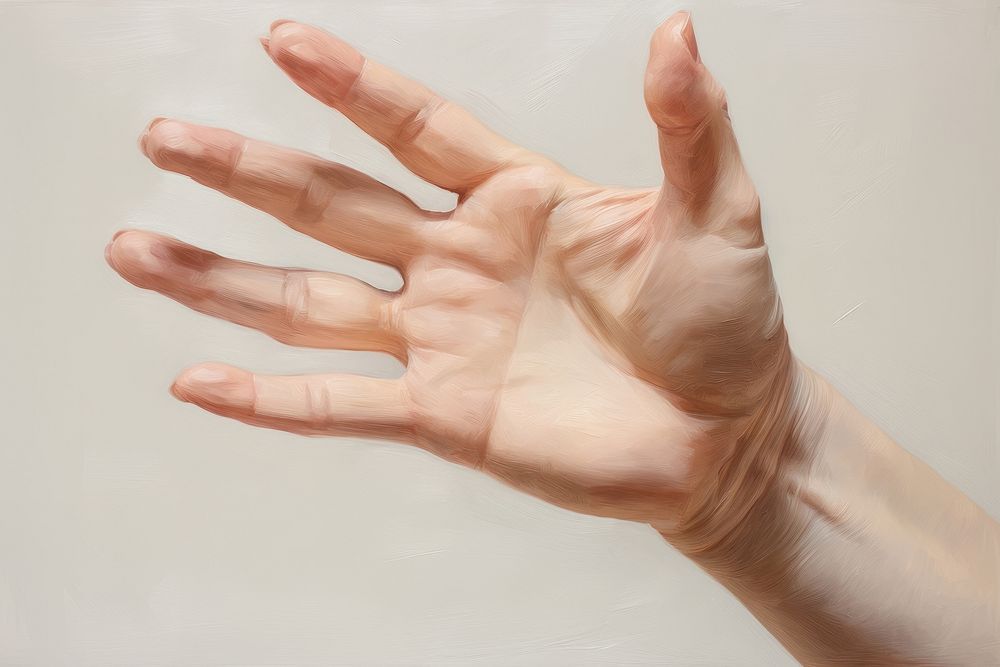 Open hand palms finger skin gesturing. AI generated Image by rawpixel.