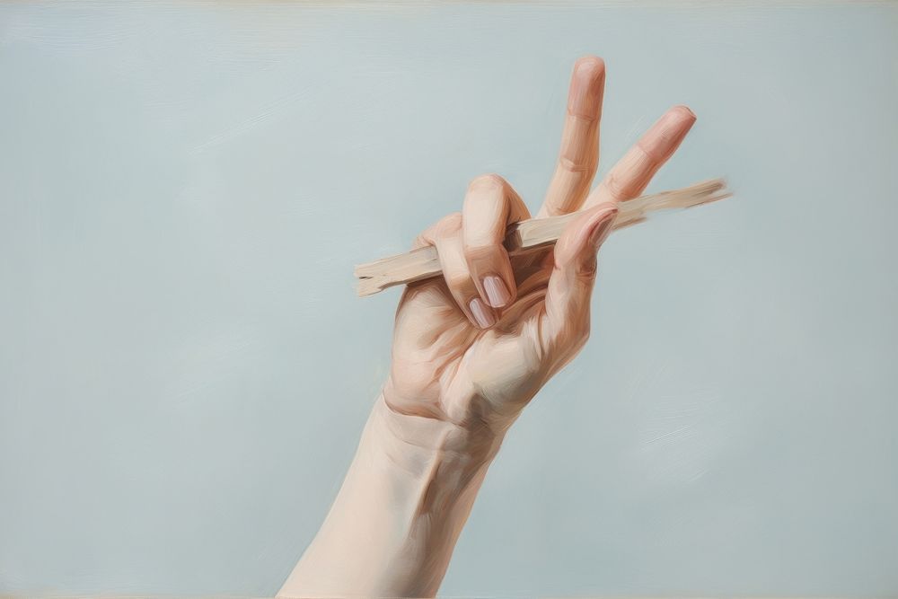 Finger hand creativity chopsticks. AI generated Image by rawpixel.