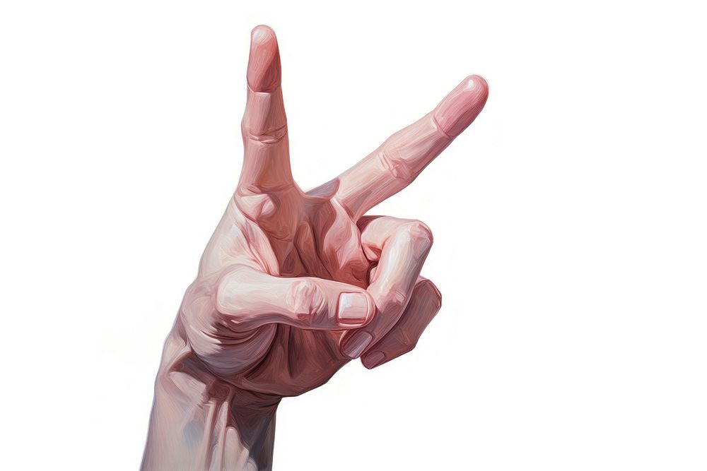 Rock hand gesture finger adult white background. AI generated Image by rawpixel.