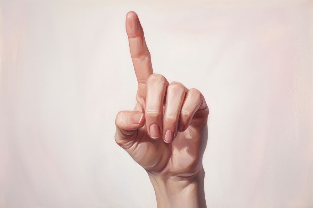 Hand sign finger gesturing person. AI generated Image by rawpixel.