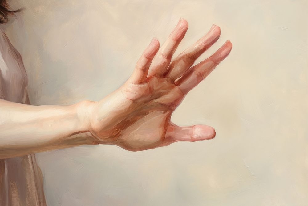 Waving hand finger adult skin. AI generated Image by rawpixel.