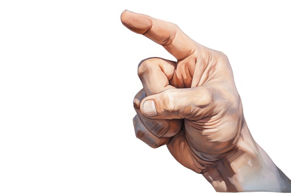 Rock hand gesture finger white background gesturing. AI generated Image by rawpixel.