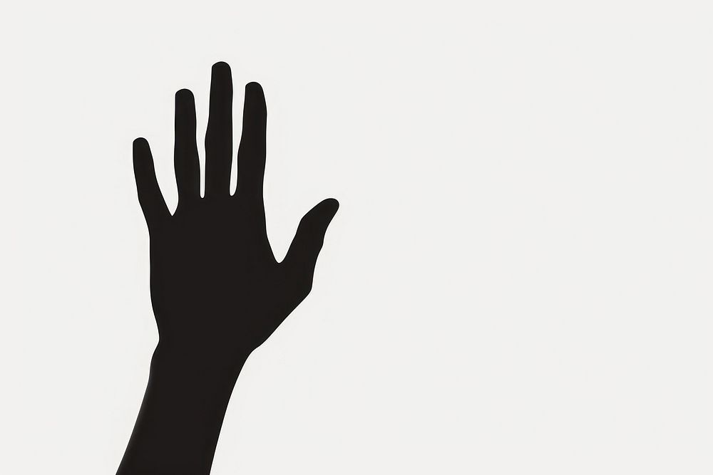 Aesthetic hand silhouette finger black. AI generated Image by rawpixel.