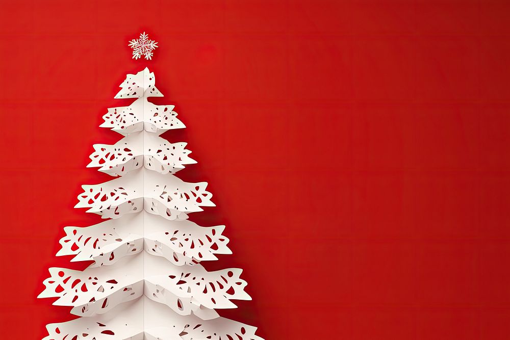 White paper Christmas Tree christmas Free Photo Illustration rawpixel