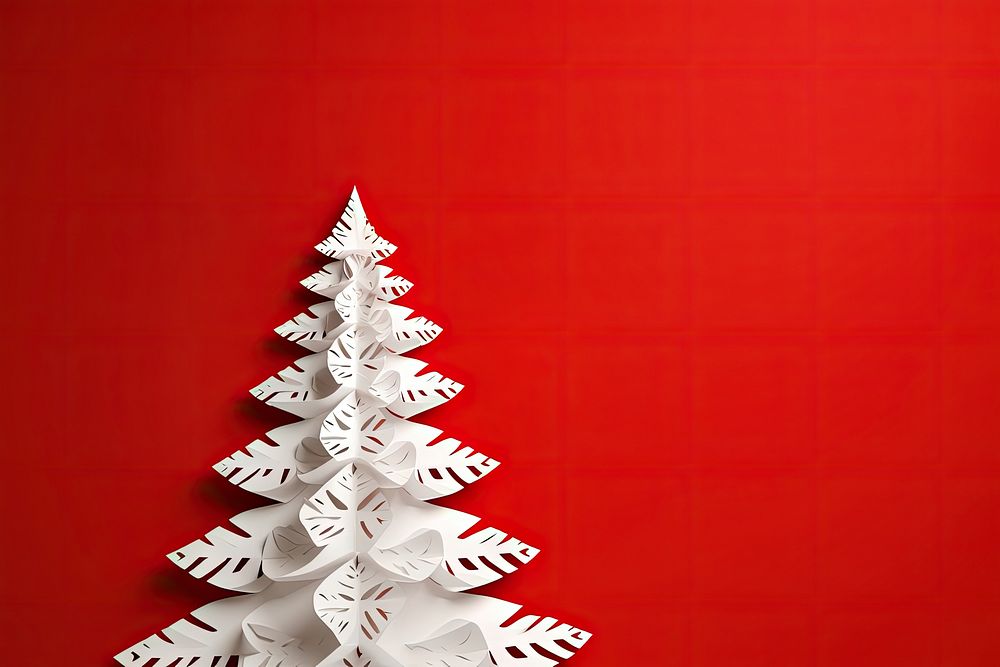 White paper Christmas Tree snowflake christmas tree. AI generated Image by rawpixel.