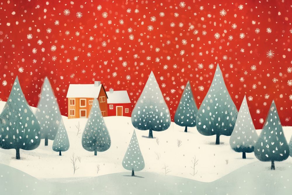 Cute winter holidays illustration christmas snow backgrounds. AI generated Image by rawpixel.