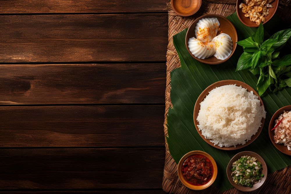 Rice dumplings food table dish. AI generated Image by rawpixel.