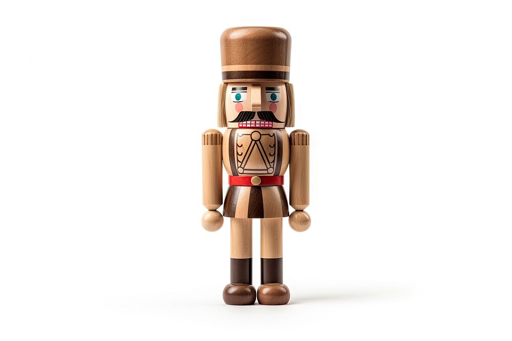 Nutcracker silder toy white background representation. AI generated Image by rawpixel.