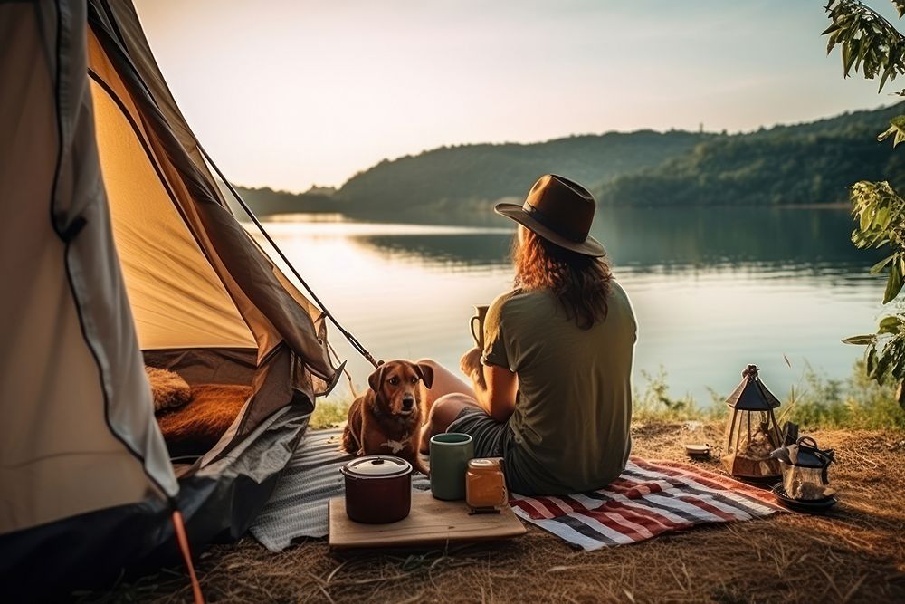 Camping trip tent outdoors vacation. AI generated Image by rawpixel.