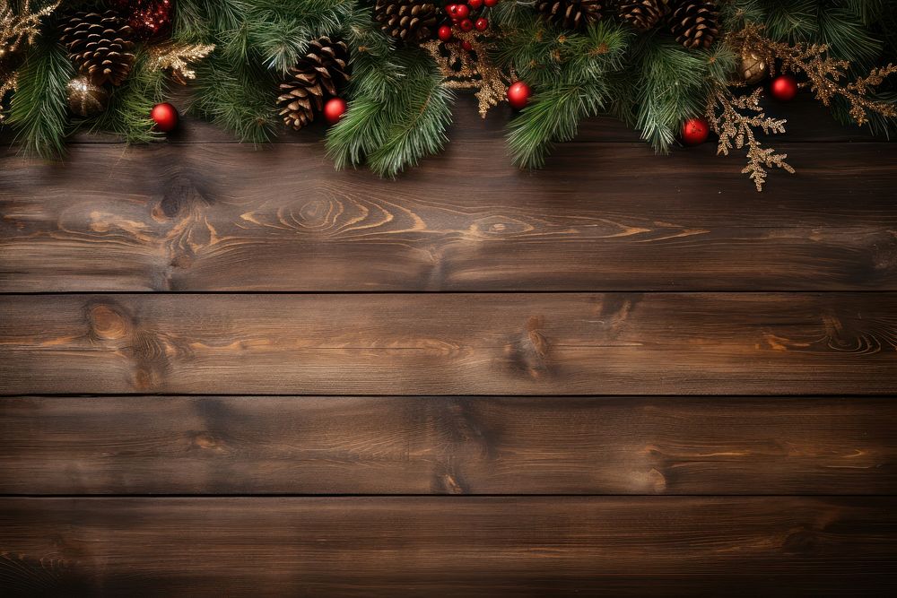 Christmas wood backgrounds hardwood. AI generated Image by rawpixel.