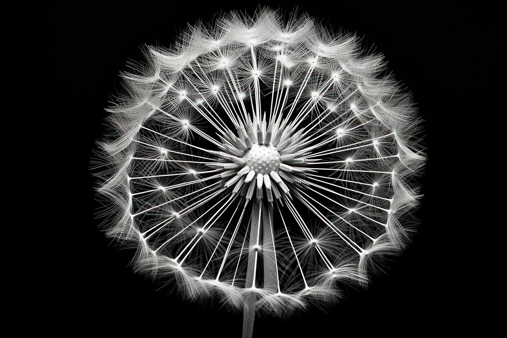 Dandelion flower nature shape petal. AI generated Image by rawpixel.