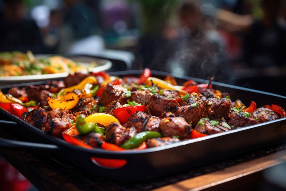 Barbeque meat vegetable grilling. AI generated Image by rawpixel.