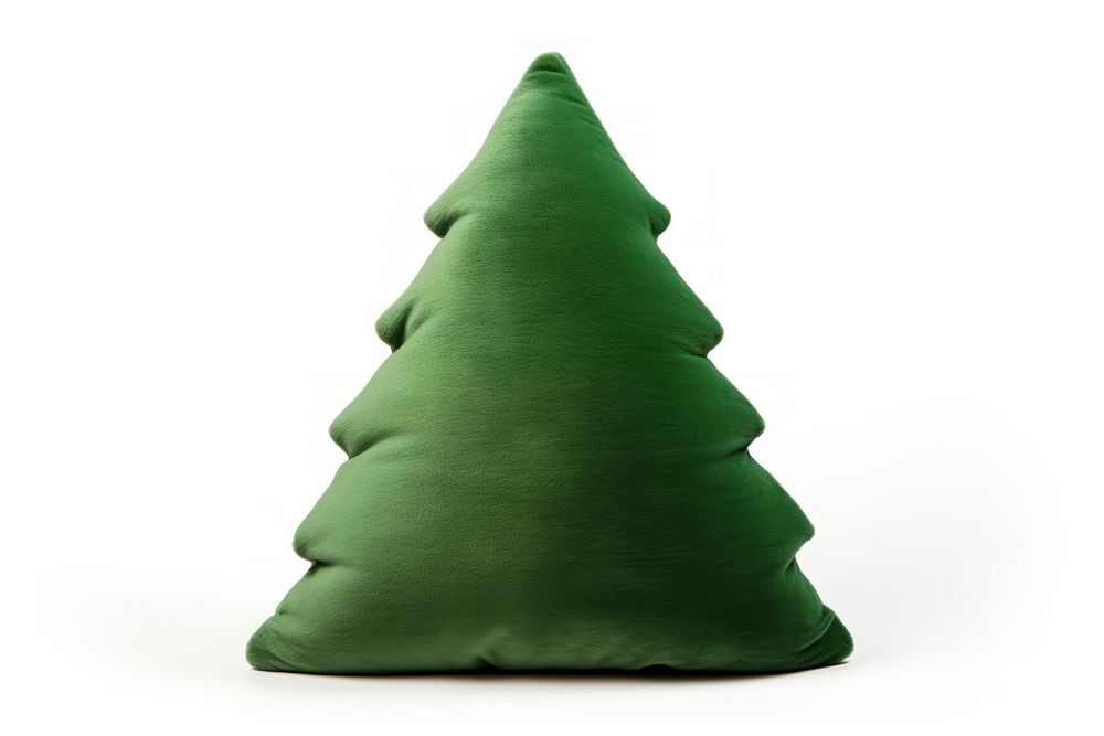 Green christmas pillow decoration white background celebration. AI generated Image by rawpixel.