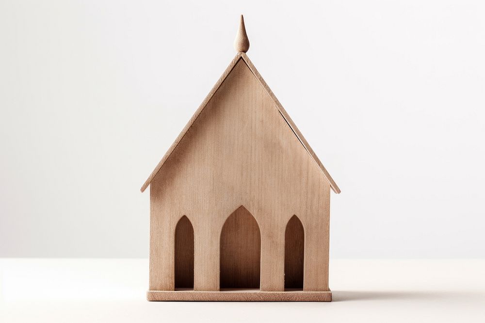 Wood house white background spirituality. AI generated Image by rawpixel.