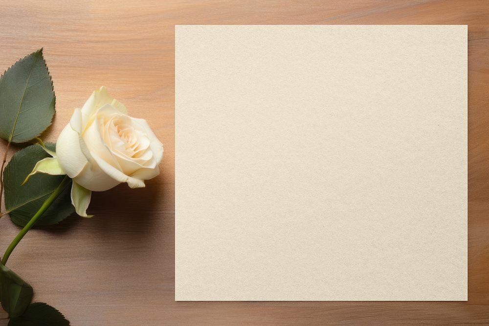 Paper card with blank space