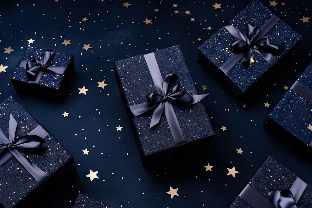 Festive gift boxes christmas illuminated celebration. AI generated Image by rawpixel.